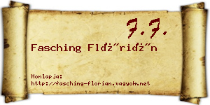 Fasching Flórián névjegykártya